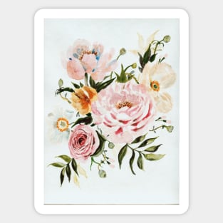 Loose Roses and Poppies Sticker